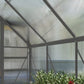 Outsunny 6' x 12' x 6.5' Walk-in Greenhouse, Polycarbonate Greenhouse with Adjustable Roof Vent, Base, Sliding Door, Clear