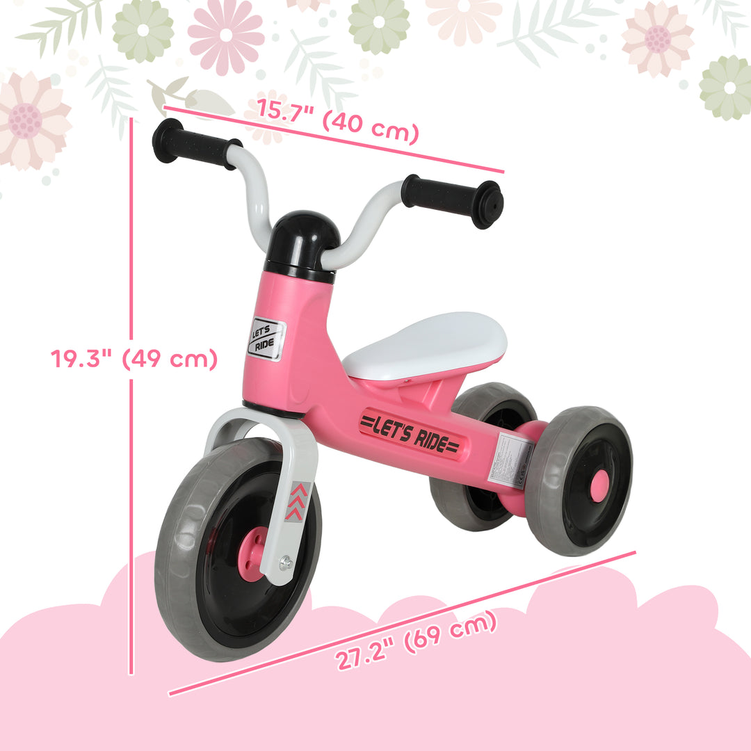 Qaba Toddler Balance Bike for 12-36 Months Boys Girls with No Pedal, 3 Silence Wheels for First Birthday Gift, Green