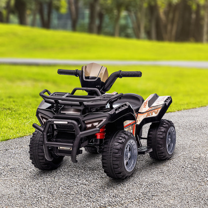 Aosom 6V Kids ATV Quad, 4 Wheeler Battery Powered Electric Ride on Car with Music, Forward, for Boys and Girls Ages 18-36 Months, Red