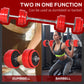 Soozier 66lbs 2-In-1 Dumbbell & Barbell Adjustable Set Strength Muscle Exercise Fitness Plate Bar Clamp Rod Home Gym Sports Area