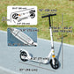 Qaba Foldable Kids Scooter with 4 Adjustable Heights, Double Brakes, and Shock Absorption for Ages 6-12, White