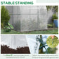 Outsunny 7' x 4' x 7' Outdoor Lean-to Walk-in Garden Greenhouse with Roll-Up Door Hot House for Plants Herbs Vegetables, White