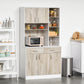 HOMCOM Kitchen Buffet with Hutch Multi Storage Cupboard Cabinet Server Sideboard with Drawers