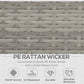 Outsunny 6 PCS Rattan Outdoor Dining Set Patio Dining Table and Chair Set with Plastic Wood Top Dining Table, Cushions, Grey