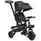Qaba Tricycle for Toddler 4 in 1 Kids Trike with Reversible Adjustable Seat, Baby Push Bike with Removable Handle, Canopy, Belt Storage Brake Clutch for 1-5 Years, Red