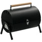 Outsunny 23" Portable Tabletop Steel Charcoal Grill Foldable Outdoor BBQ Camping Picnic Cooker Barbecue Smoker with Air Vent Black