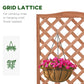 Outsunny Wood Planter with Trellis for Vine Climbing, Raised Garden Bed to Grow Vegetables for Backyard, 28" x 11" x 46", Brown
