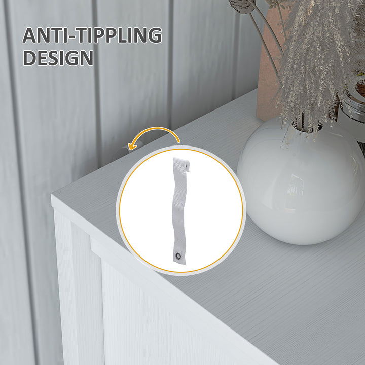 HOMCOM Sideboard Buffet, Storage Cabinet with Barn Door and Adjustable Shelf, TV Stand for TVs up to 65 Inches, Black Oak