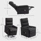HOMCOM Lift Chair for Elderly, Power Chair Recliner with Remote Control, Side Pockets for Living Room, Dark Grey