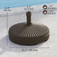 Outsunny Round Patio Umbrella Base Parasol Holder Outdoor Umbrella Stand, Filled Up to 62lbs with Stand or 51lbs with Water for Garden, Poolside, Brown
