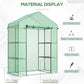 Outsunny 56" x 29" x 77" Walk-in Greenhouse, Mini Greenhouse with 4 Shelves, Roll-Up Door and Weatherized Cover, Clear