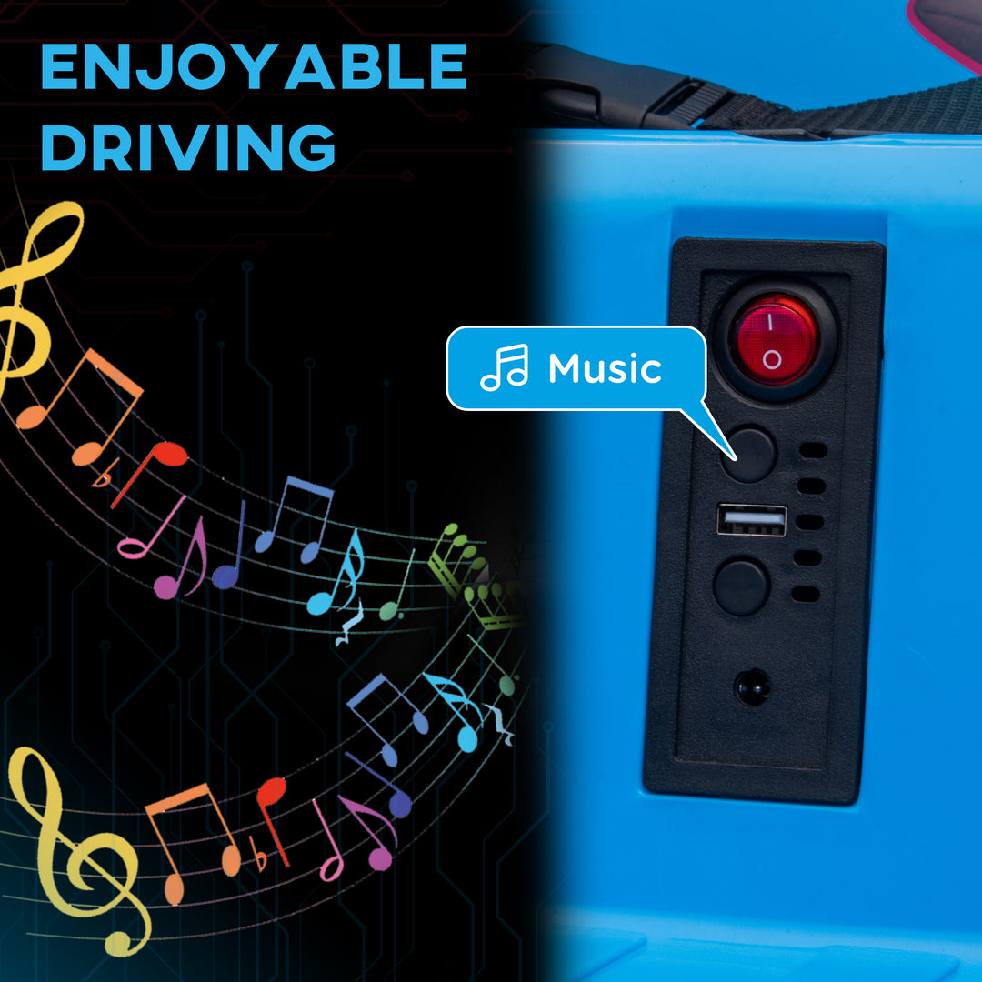 Qaba Angry Bird Licensed Electric Ride on Car, 12V Bumper Car for Kids w/ Dual Joysticks, 360 Degree Spin, Blue