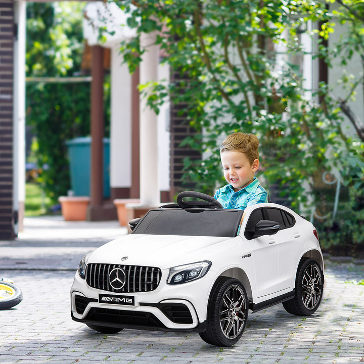 Aosom 12V/7AH Kids Ride on Car, Mercedes Benz AMG GLC63S Coupe, Electric Car with Remote Control, Handle, 2 Speed, with Music, Electric Light, Easy to Move, Red
