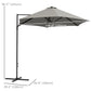 Outsunny 8.5FT Outdoor Cantilever Roma Parasol with 360Â° Rotation and Cross Base, Offset Patio Umbrella for Garden, Dark Grey