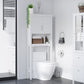 kleankin Over the Toilet Storage, Bathroom Cabinets Over Toilet, Cabinet Above Toilet with Doors and Shelves