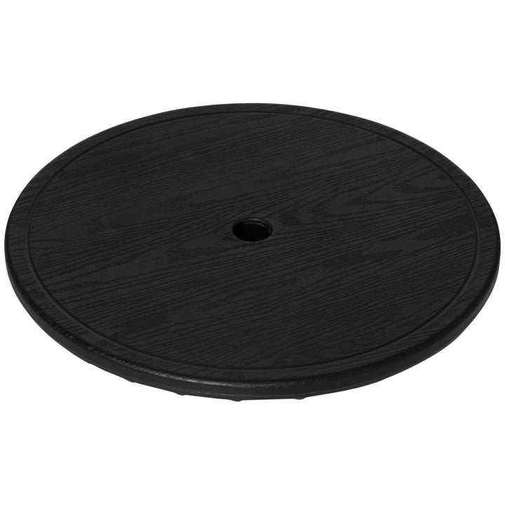 Outsunny 19.7" Round Patio Umbrella Table Tray for Swimming Pool, Beach, Patio, Deck, Garden, Easy to Install, Black