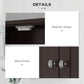 kleankin Bathroom Wall Cabinet, Medicine Cabinet, Over Toilet Storage Cabinet with Shelf and Drawers for Hallway, Living Room, White