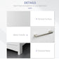 kleankin Tall Bathroom Storage Cabinet, Slim Bathroom Cabinet with 3 Tier Shelf, Drawer, Door, Freestanding Linen Tower, White