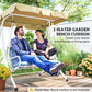 Outsunny Porch Swing Cushion Garden Bench Cushion with Backrest, Non-Slip 2-Seater Thick Pad, Swing Chair Mat Replacement for Indoor and Outdoor, 39.4" x 38.6", Wine Red