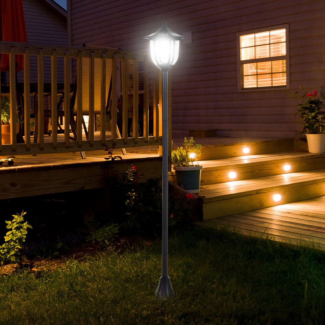 Outsunny Solar Torch Lights Outdoor Garden Lighting 6 LED Water-Resist Auto On/Off 6 Hours