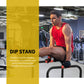 Soozier Set of 2 Dip Bar, Dip Station Push Up Station for Full Body Strength Training Home Gym Black
