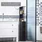 HOMCOM Tall Bathroom Storage Cabinet, Narrow Bathroom Cabinet with Drawers and Open Shelves for Small Spaces, White and Grey
