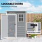 Outsunny 5 x 3FT Garden Shed with Floor, Outdoor Storage Shed with Lockable Door, Window and Vent for Backyard, Patio, Grey