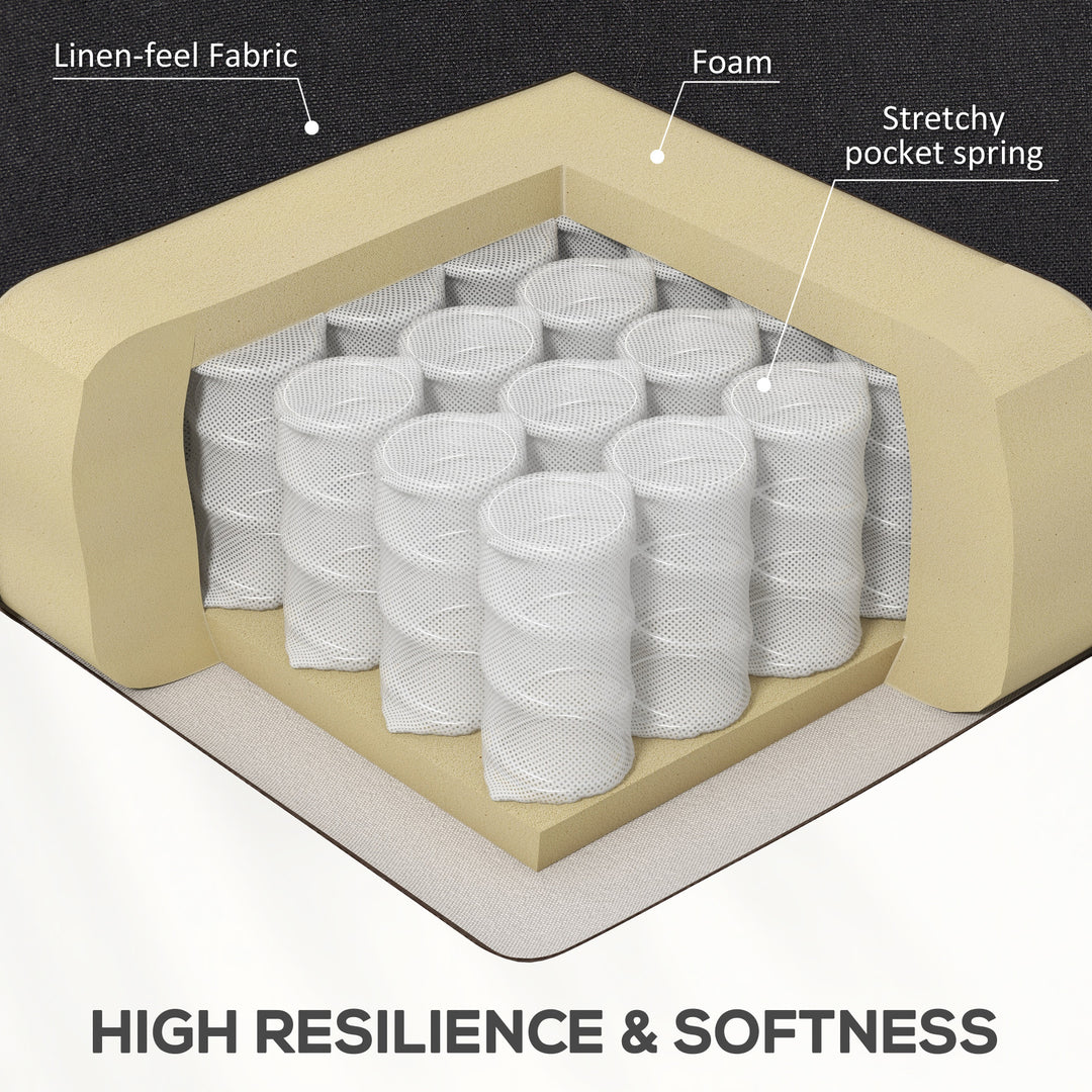 HOMCOM Lift Chair for Elderly, Power Chair Recliner with Remote Control, Side Pockets for Living Room, Dark Grey