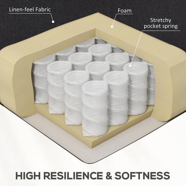 HOMCOM Lift Chair for Elderly, Power Chair Recliner with Remote Control, Side Pockets for Living Room, Dark Grey