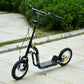 Aosom Dual Brakes Kick Scooter 12-Inch Inflatable Front Wheel Ride On Toy for Age 5+, Black