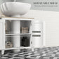kleankin Bathroom Sink Vanity Unit, Under Sink Bathroom Cabinet with U-Shape Design and Adjustable Shelf, White