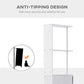 HOMCOM Tall Bathroom Storage Cabinet, Narrow Bathroom Cabinet with Drawers and Open Shelves for Small Spaces, White and Grey