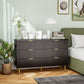 HOMCOM Modern Chest of Drawers 4 Drawer Dresser for Bedroom with Gold Legs and Handles, White