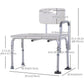 HOMCOM Bath Chair with Back, Adjustable Height Non-slip Shower Stool Bench Tool-Free Assembly Bathroom Aids, White