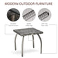 Outsunny 18" Rattan Coffee Table Outdoor Side Table Patio Wicker Furniture, Small Square with All-Weather PE for Garden, Balcony, Backyard, Poolside, Grey