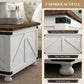 HOMCOM Coffee Table with Lift Top, 32" Farmhouse Center Table with Hidden Compartment for Living Room, Antique White