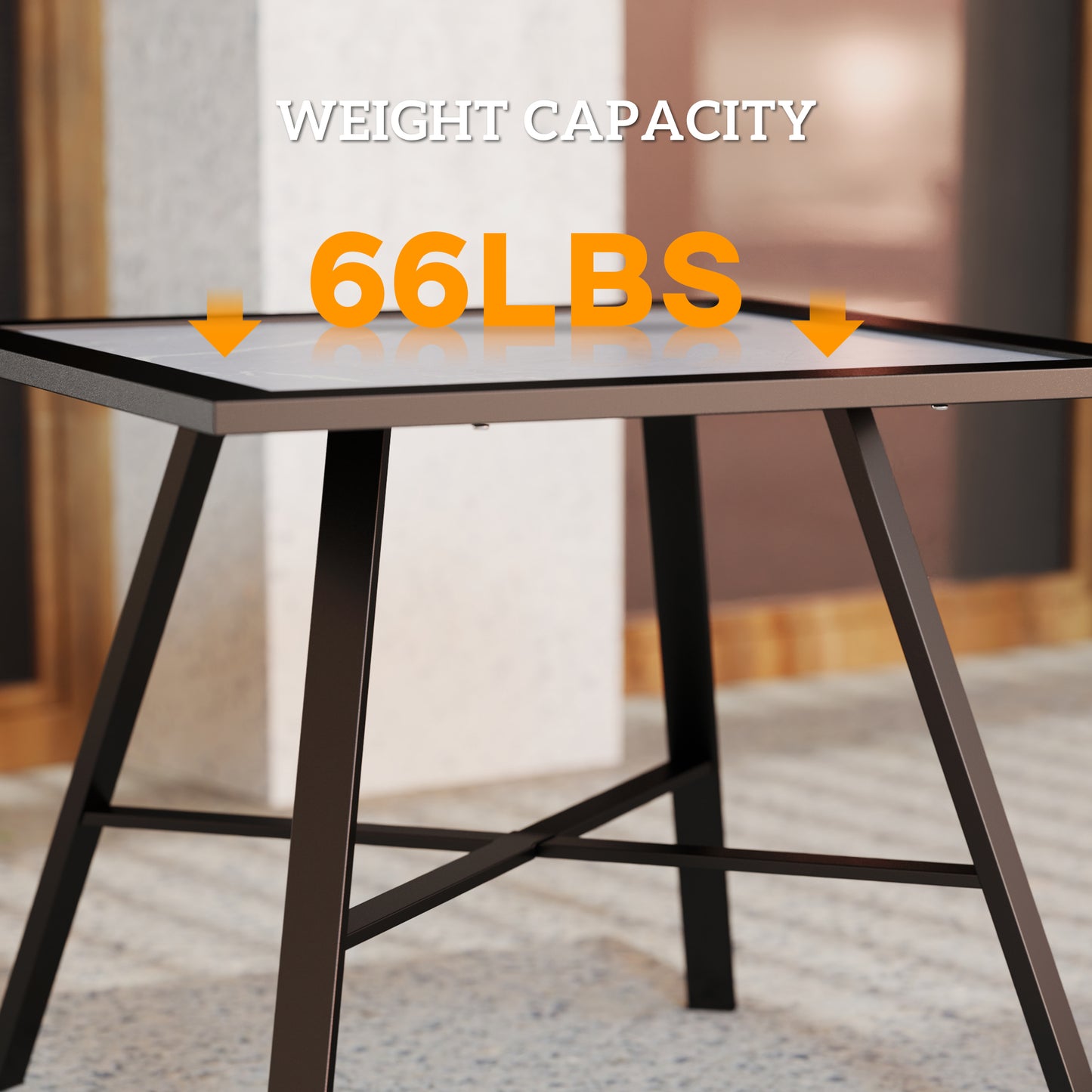 Outsunny Small Outdoor Side Table, Patio Side Table with SPC Tabletop for Garden, Patio, Lawn, Grey