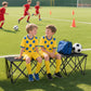 Outsunny Portable 6-Seater Folding Camping Chair, Team Bench Chair with Carry Bag for Soccer Football Team, No Assembly