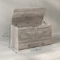 HOMCOM 39.4 Inches Storage Chest, Storage Trunk with 2 Safety Hinges, Wooden Box for Living Room, Black Wood Grain
