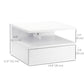 HOMCOM Set of Two Floating Bedside Tables with Drawer and Open Shelf for Bedroom, White