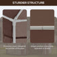 Outsunny 13' x 11' Hexagonal Party Tent, Canopy Tent with Nettings, Zipped Doors for Garden, Patio, Outdoor, Brown
