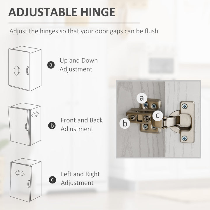 HOMCOM Kitchen Storage Cabinet, Freestanding Pantry Cabinet with 2 Doors and Adjustable Shelves, Distressed White