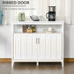 HOMCOM Sideboard Buffet Server Storage Cabinet Console Table with 2 Doors and Adjustable Shelves for Kitchen & Dining Room, White