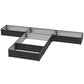 Outsunny Steel Raised Garden Bed, Set of 5 Large Box Planters for Outdoor Plants Vegetables Flowers Herbs, 8x8x1ft, Green