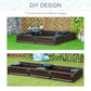 Outsunny Kids Outdoor Sandbox with Canopy, Bottom Fabric Liner, Brown