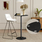 HOMCOM Round Bar Table for 2, Modern Pub Table with Steel Frame, Easy Assembly for Small Space Home Bar Cocktail Bistro, White