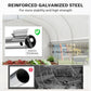 Outsunny 19.5' x 10' x 7.5' Walk-in Tunnel Greenhouse with 3 Roll-Up Doors and Large Mesh Windows, Outdoor Green House, Plant Hot House Tent with Galvanized Steel Frame, Green