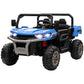 Aosom 12V Ride on Car with Electric Bucket, Two-Seater, Shovel, Remote Control, Spring Suspension, Horn, Music, Red