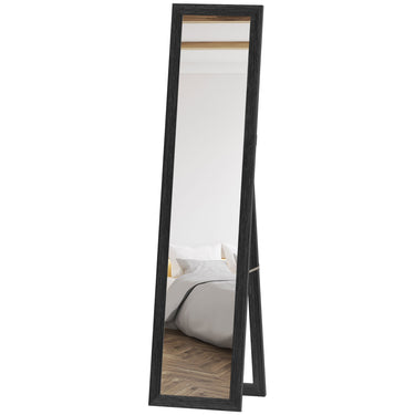 HOMCOM 15" x 62" Full Length Mirror for Bedroom, Free Standing Dressing Mirror, Wall Mirror for Living Room, Black