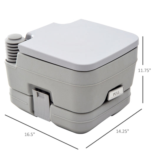 Outsunny Outdoor Portable Travel Toilet Flushable Tank for Camping Boating Roadtripping 2.6 Gallon (10L)